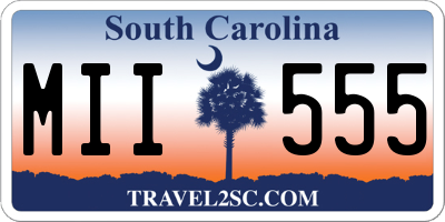 SC license plate MII555