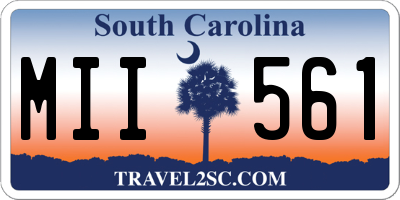 SC license plate MII561