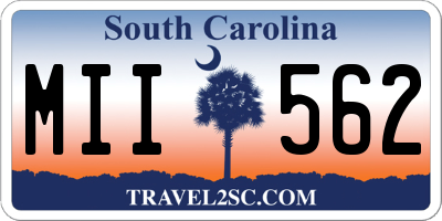 SC license plate MII562