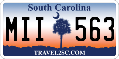 SC license plate MII563