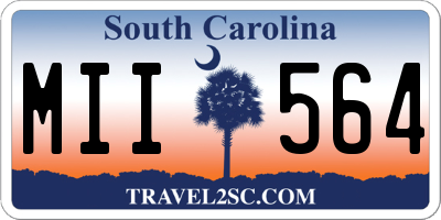SC license plate MII564