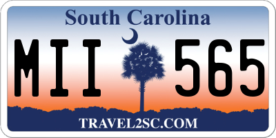 SC license plate MII565