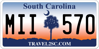 SC license plate MII570