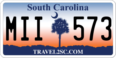 SC license plate MII573
