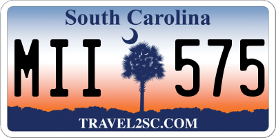 SC license plate MII575