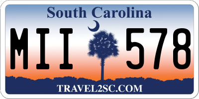 SC license plate MII578
