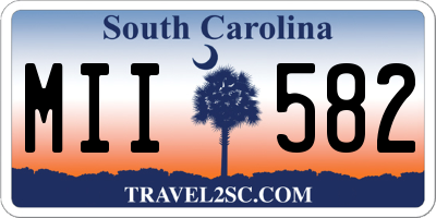 SC license plate MII582