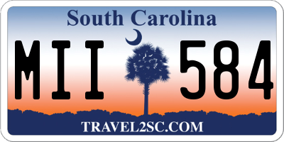 SC license plate MII584