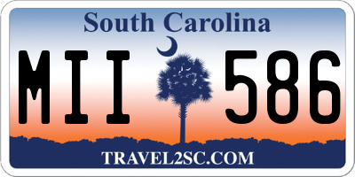 SC license plate MII586