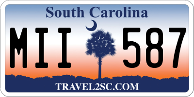 SC license plate MII587