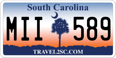SC license plate MII589