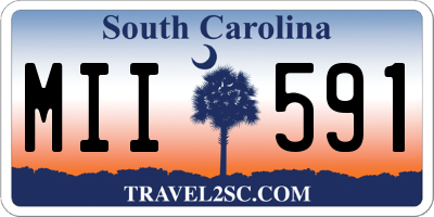 SC license plate MII591