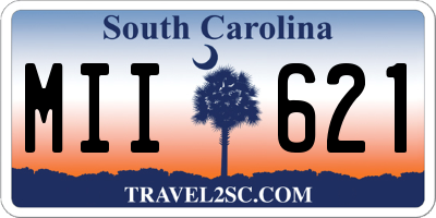 SC license plate MII621