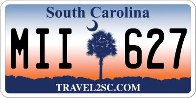 SC license plate MII627