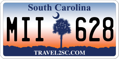 SC license plate MII628