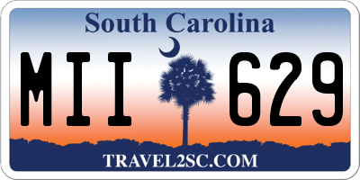 SC license plate MII629