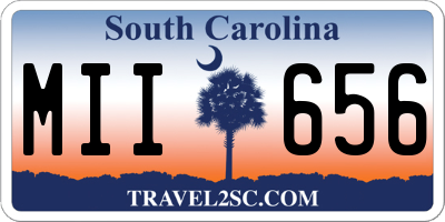 SC license plate MII656