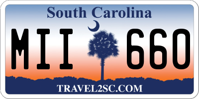 SC license plate MII660