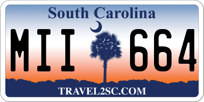 SC license plate MII664