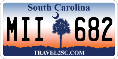 SC license plate MII682