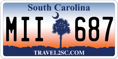 SC license plate MII687