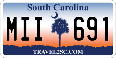 SC license plate MII691