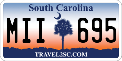 SC license plate MII695