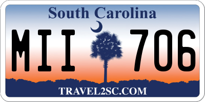 SC license plate MII706
