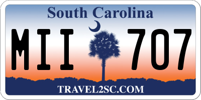 SC license plate MII707