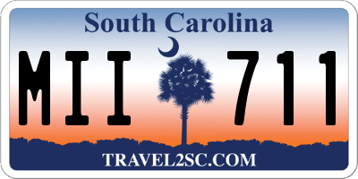 SC license plate MII711