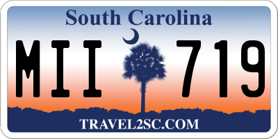 SC license plate MII719