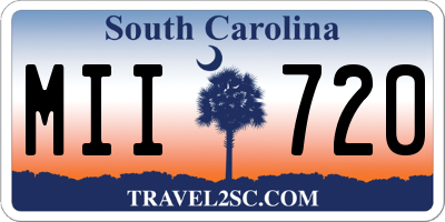 SC license plate MII720