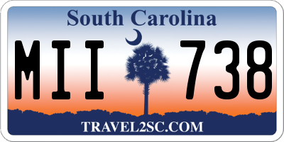 SC license plate MII738