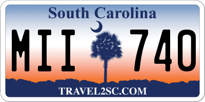 SC license plate MII740