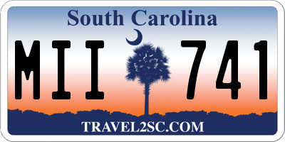 SC license plate MII741