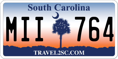 SC license plate MII764