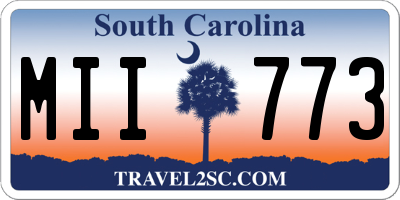 SC license plate MII773