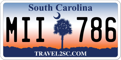 SC license plate MII786