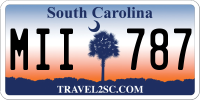 SC license plate MII787