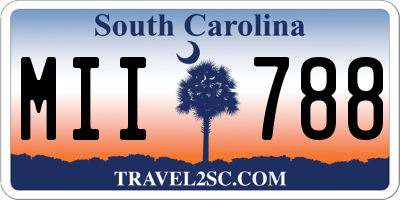 SC license plate MII788