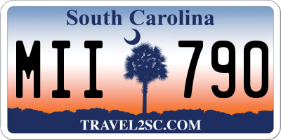 SC license plate MII790