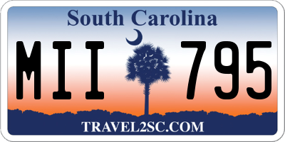 SC license plate MII795