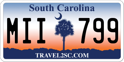 SC license plate MII799