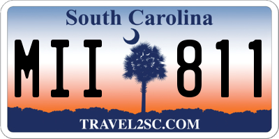 SC license plate MII811