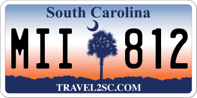 SC license plate MII812