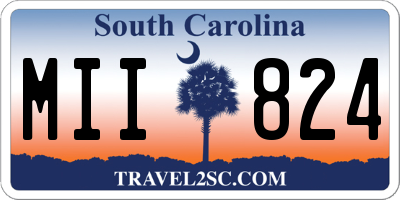 SC license plate MII824