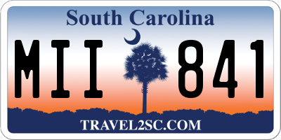 SC license plate MII841