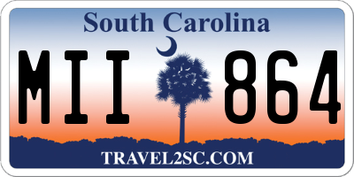SC license plate MII864
