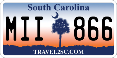 SC license plate MII866
