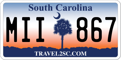 SC license plate MII867